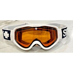 Spy Snowboard Snow Ski Goggles Winter Sport Unisex Used White With Amber